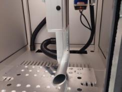 Sugspets / Suction Pen: Utsugsmunstycke - sugpenna - suction pen monterad i lasermärkmaskin
